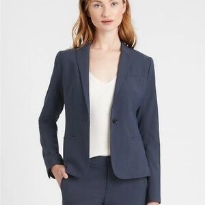 NWT Banana Republic Classic Fit Italian Wool Blend Blue Blazer